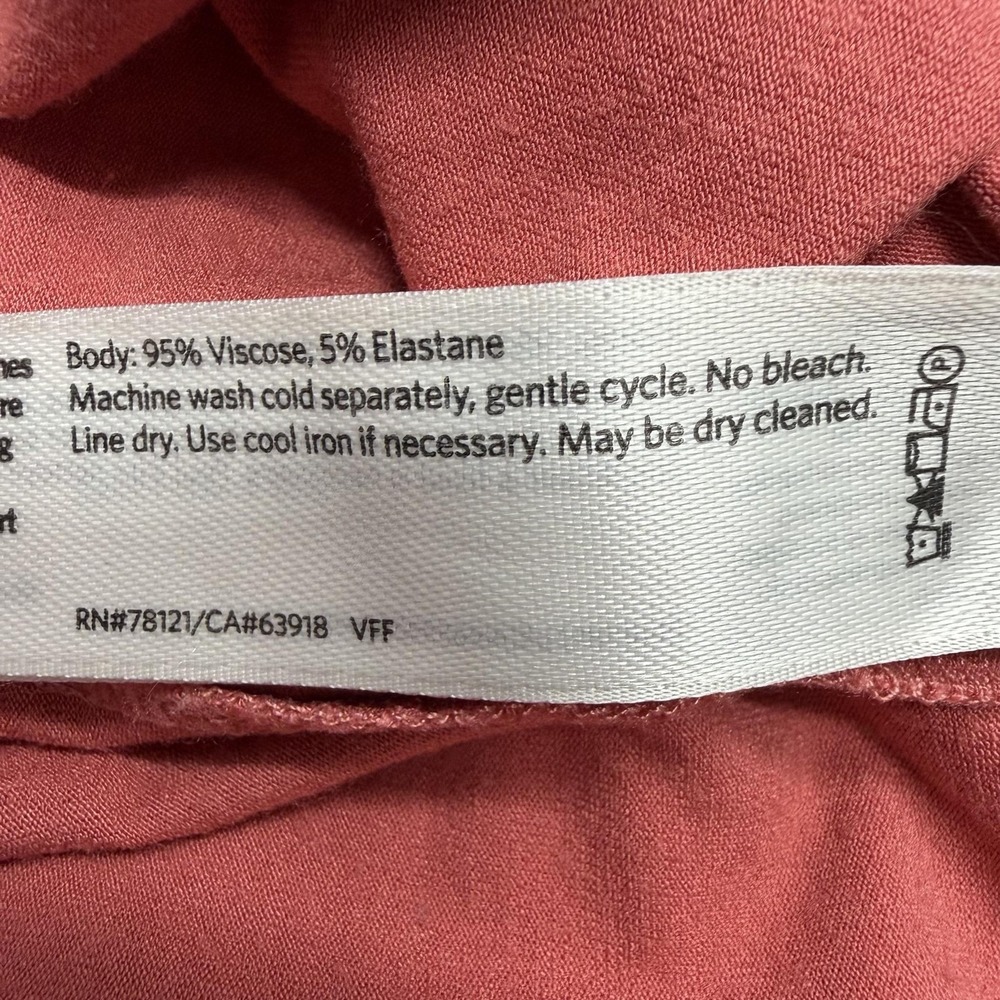 Eileen Fisher Shirt Women S Melon Pink Crew Neck Short Sleeve Viscose Jersey Tee - Picture 4 of 7
